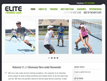 Tablet Screenshot of elitetennisusa.com